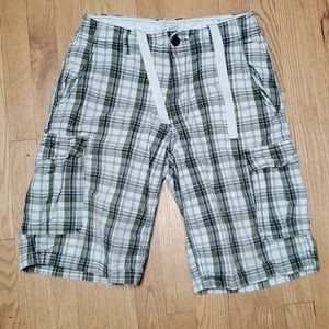 OTB Lightweight Plaid Cargo Shorts